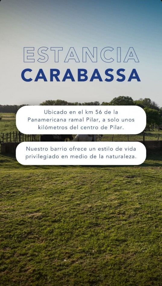Exclusivo Lote En Pilar Estancia Carabassa 830m2