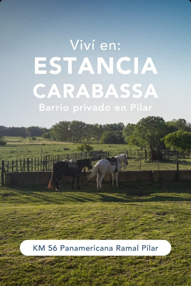 Exclusivo Lote En Pilar Estancia Carabassa 830m2